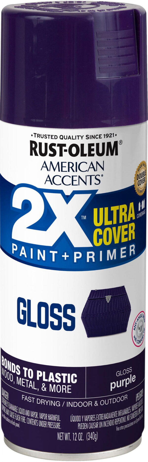Purple, Rust-Oleum American Accents 2X Ultra Cover Gloss Spray Paint- 12 oz Purple, Rust-Oleum American Accents 2X Ultra Cover Gloss Spray Paint- 12 oz