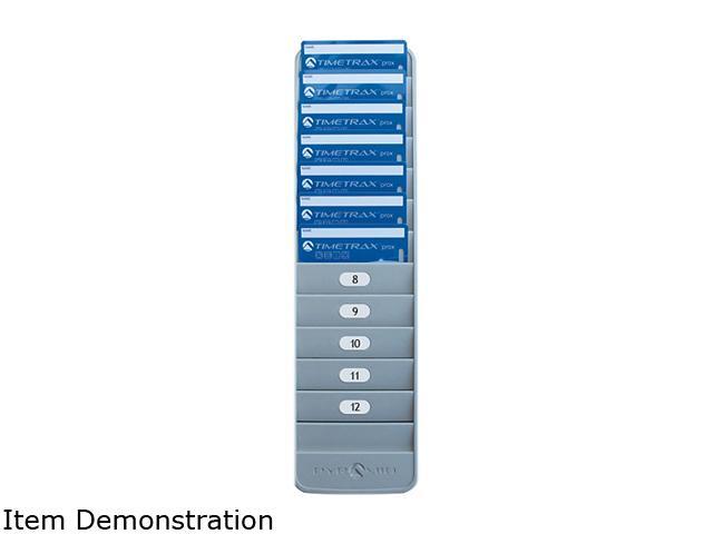 Pyramid 500-12 12 Pocket Badge Rack - 12 x Card - 12 Pocket(s) - 14.1" Height x 3.9" Width x 0.7" Depth - Light Gray - Plastic - 1Each