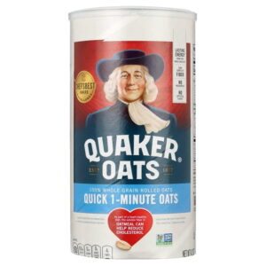 Quaker, Quick 1 Minute Oats, Oatmeal, Quick Cook Oatmeal, 42 oz Canister