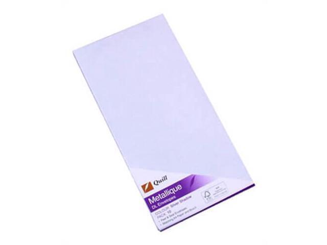 Quill Metallique Envelopes 10pk (DL) - Silver