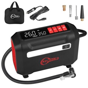 R8 Tire Inflator Portable Air Compressor, DC 12V Air Compressor Portable with Large Dual Digital Screen, 3X Faster Inflation Air Pump for Car, Bike, Ball, Motor