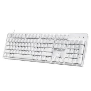 Rapoo MT710 Wired Mechanical Gaming Keyboard Brown Switches, Anti-Ghosting and White LED Office Keyboard for Windows PC Gamers (104Keys, White)