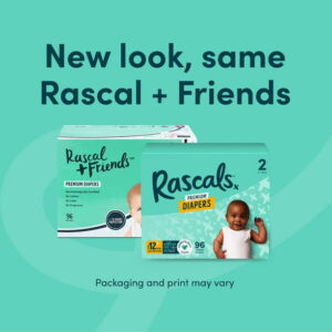 Rascals Premium Absorbent Baby Diapers Size 3, 88 Count (Select for More Options)
