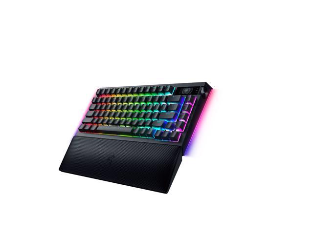 Razer BlackWidow V4 Pro 75% Wireless Gaming Keyboard - Orange Tactile Switches, OLED Display, True 4K Hz Wireless, Bluetooth, Hot Swappable, Command