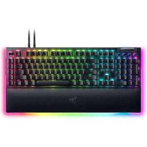 Razer BlackWidow V4 Pro Wired Mechanical Gaming Keyboard - Green Switches (Tactile & Clicky), Doubleshot ABS Keycaps, Command Dial, Chroma RGB,