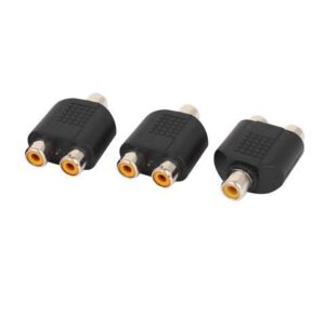 RCA Female to 2 Female Y Splitter AV Audio Video Plug Converter Adapter 3Pcs