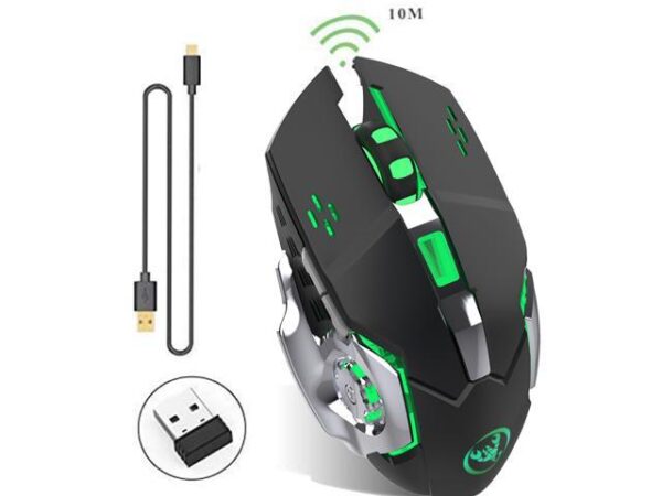 Rechargeable 2.4Ghz Wireless Gaming Mouse with USB Receiver,7 Colors Backlit for MacBook, Computer PC, Laptop (600Mah Lithium Battery) Rechargeable 2.4Ghz Wireless Gaming Mouse with USB Receiver,7 Colors Backlit for MacBook, Computer PC, Laptop (600Mah Lithium Battery)