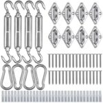 Rectangle Sun Shade Sail Hardware Kit 304 Stainless Steel Outdoor Yard 2 Pack