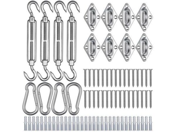 Rectangle Sun Shade Sail Hardware Kit 304 Stainless Steel Outdoor Yard 2 Pack Rectangle Sun Shade Sail Hardware Kit 304 Stainless Steel Outdoor Yard 2 Pack