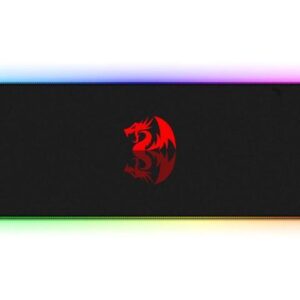 Redragon RGB LED Large Gaming Mouse Pad Soft Matt with Nonslip Base, Stitched Edges (800 x 300 x 3mm)