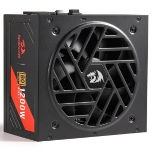 Redragon RGMS-1200W PRO 80+ Gold 1200 Watt Power Supply w/Upgraded ATX 3.1 & PCIe 5.1 Fully Modular, Compact 150mm Size, Smart ECO Low Noise Fan, 100% Japanese Capacitors, Full...
