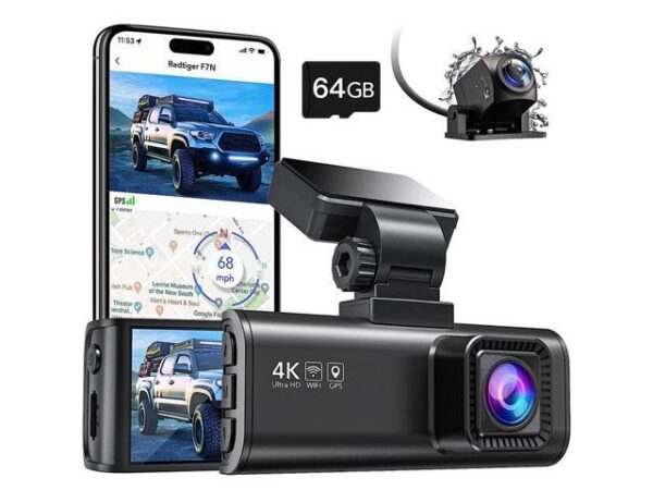 REDTIGER 4K Dash Cam Front and Rear,Built-in WiFi GPS 4K+1080P Dual Dash Camera for Cars,3.18 inch Display Dashcam,170° Wide Angle Dashboard Camera REDTIGER 4K Dash Cam Front and Rear,Built-in WiFi GPS 4K+1080P Dual Dash Camera for Cars,3.18 inch Display Dashcam,170° Wide Angle Dashboard Camera