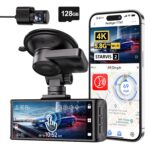 REDTIGER 4K Dash Cam Front and Rear, STARVIS 2 Sensor, Touch Screen 3.18", Voice Control, 5.8GHz WiFi Car Dash Camera, Free 128GB Card, GPS, Night Vision, Emergency Lock,...