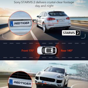 REDTIGER 4K Dash Cam Front and Rear, STARVIS 2 Sensor, Touch Screen 3.18", Voice Control, 5.8GHz WiFi Car Dash Camera, Free 128GB Card, GPS, Night Vision, Emergency Lock,...
