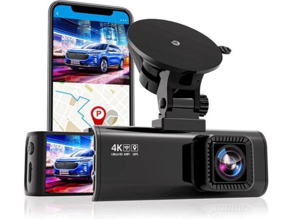 REDTIGER Dash Cam for Cars,4K UHD 2160P Car Camera Front, Wi-Fi GPS,3.16" LCD Screen,Night Vision,170° Wide Angle,WDR,G-Sensor,24H Parking Monitor,