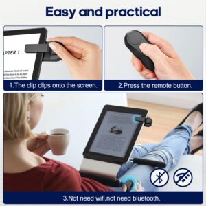 Remote Control Page Turner for Kindle Paperwhite Oasis Kobo eReaders, Camera Camcorder Remote Controls, Page Turner Clicker for ipad Tablets Reading Novels with Wrist Strap...