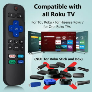 Replacement for Roku-TV-Remote-Control,for TCL Roku for Hisense Roku for Onn Roku Series Smart TVs(NOT for Roku Stick and Box)【Pack of 2】