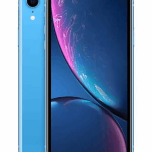 Restored Apple iPhone XR 128GB Blue Fully Unlocked Bundle: Bluetooth Headphones, Screen Protector, & Wall Charger (Refurbished)