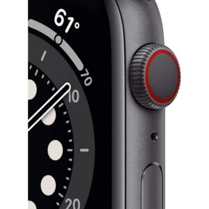 Restored Apple Watch Series 6 (GPS, 44mm) - Space Black Titanium Case - Black Sport Band (Refurbished)