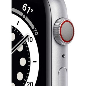 Restored Apple Watch Series 6 (GPS, 44mm) - Stainless Steel Case - Silver Sport Band (Refurbished)