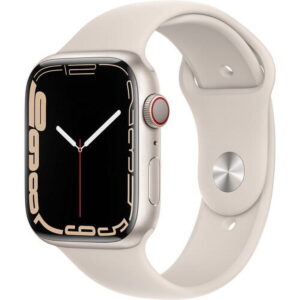 Restored Apple Watch Series 7 (GPS+Cellular, 45mm) - Aluminum Case - Starlight Sport Band (Refurbished)
