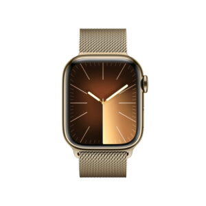 Restored Apple Watch Series 9 (GPS+Cellular, 41mm) - Gold Stainless Steel Case - Gold Milanese Loop Sport Band (Refurbished)