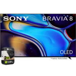 Restored Sony K65XR80 BRAVIA 8 65 inch 4K HDR Smart OLED TV 2024 Bundle with 2 YR CPS Enhanced Protection Pack (Refurbished)