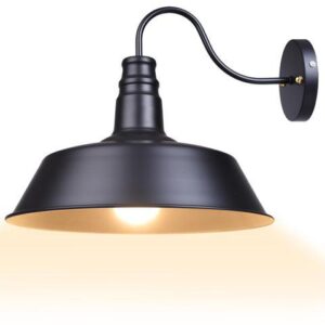 Retro Vintage Industrial Barn Style Light Wall Sconce Wall-mounted Metal Shade Gooseneck 14"