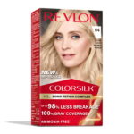 Revlon ColorSilk Permanent Hair Color, Bond Repair Complex, 04 Ultra Light Natural Blonde, 1 pack