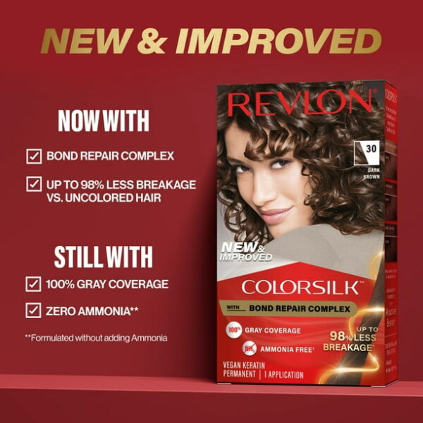 Revlon ColorSilk Permanent Hair Color, Bond Repair Complex, 04 Ultra Light Natural Blonde, 1 pack