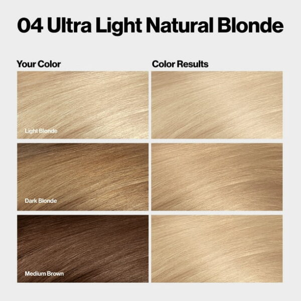 Revlon ColorSilk Permanent Hair Color, Bond Repair Complex, 04 Ultra Light Natural Blonde, 1 pack