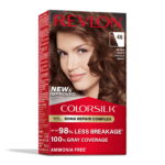 Revlon ColorSilk Permanent Hair Color, Bond Repair Complex, 46 Medium Golden Chestnut Brown, 1 pack