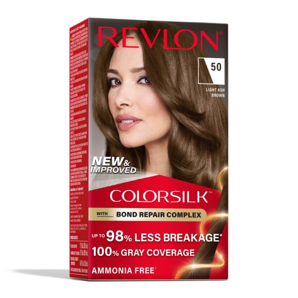Revlon ColorSilk Permanent Hair Color, Bond Repair Complex, 50 Light Ash Brown, 1 pack Revlon ColorSilk Permanent Hair Color, Bond Repair Complex, 50 Light Ash Brown, 1 pack
