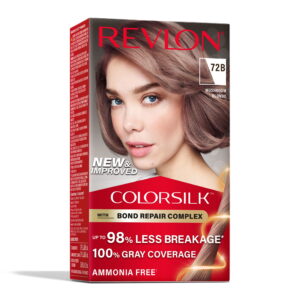 Revlon ColorSilk Permanent Hair Color, Bond Repair Complex, 72B Mushroom Blonde, 1 pack