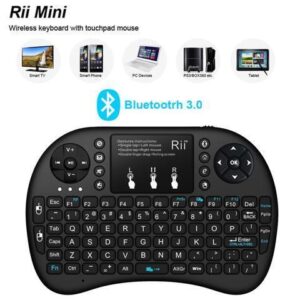 Rii i8+ BT Mini Wireless Bluetooth Backlight Touchpad Keyboard (w/Mouse) for PC/Mac/Android/IOS