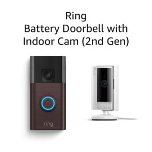Ring Battery Doorbell with Ring Indoor Cam 2nd Gen (White)