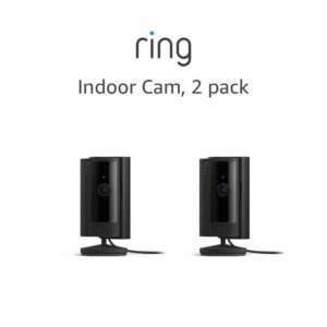 Ring Indoor Cam (2nd Gen) | latest generation, 2023 release | 1080p HD Video & Color Night Vision, Two-Way Talk, and Manual Audio & Video Privacy Cover | 2-pack, Black