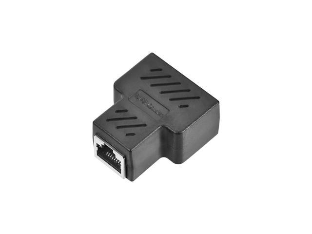 RJ45 Splitter Coupler Inline Connector 1 To 2 Splitter Cat7 Cat6 Cat5e Ethernet Cable Extender Adapter 37x44x21mm