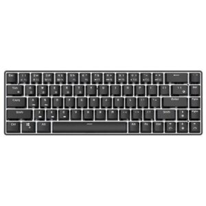 RK RK855 Bluetooth Wireless and USB Wired Dual-mode 68 Keys Mechanical Gaming Keyboard, Adjustable White Backlit