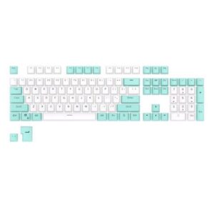RK ROYAL KLUDGE 104 Keys PBT Keycaps Thick PBT Double Shot Gaming Keycaps for Mechanical Keyboards Keyboard Keys 104 87 61 (Color Random)