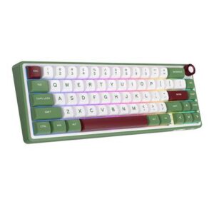 RK ROYAL KLUDGE Gaming Keyboard 5Q RGB 60% White/Green RK Snow Switches