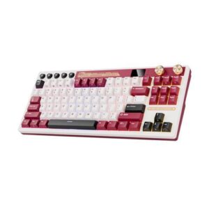 RK ROYAL KLUDGE M87 Wireless Gaming Keyboard, 75% Percent 2.4Ghz/Bluetooth/USB-C Gasket Mechanical Keyboard with 7500mAh Battery, LCD Smart Display &