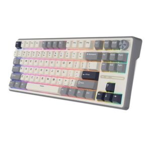 RK ROYAL KLUDGE R87 Pro Wired Gaming Keyboard Gasket Mechanical Keyboard RGB Hot Swappable Knob Backlit Gaming Keyboard 88 Keys TKL Gasket Mounted
