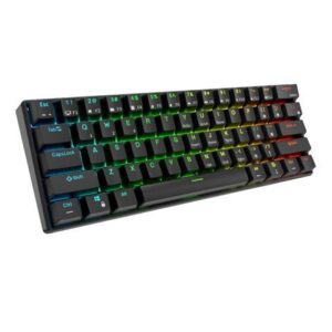 RK ROYAL KLUDGE RK61 Tri-mode BT5.0/2.4G/USB Mechanical Keyboard 60% 61 Keys RGB Hot-swappable Bluetooth Wireless Gamer Keyboard Blue Switch Black