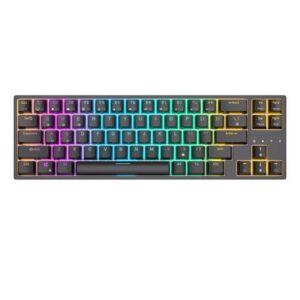 RK Royal Kludge RK871/RK68 Plus 2.4G Wireless Bluetooth Mechanical Keyboard 68 Keys 65% RGB Backlight Hot Swappable Gaming Keyboard Brown Switch Black