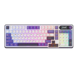 RK ROYAL KLUDGE S98 Mechanical Keyboard Smart Display Knob Top Mount 96% Wireless Gaming Keyboard BT/2.4G/USB-C Hot Swappable 98 Keys Software Support