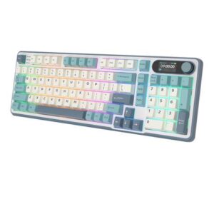 RK ROYAL KLUDGE S98 Mechanical Keyboard Smart Display & Knob Top Mount 96% Wireless Mechanical Keyboard BT/2.4G/USB-C Hot Swappable Software Support