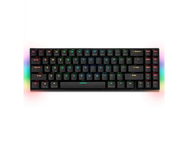 RK71 Mechanical Keyboard RGB Backlit 71 Keys Small Compact Gaming Keyboard, Wired/Wireless Bluetooth Mini Portable Keyboard Gaming/Office for iOS