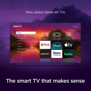 Roku 75-Inch Select Series 4K HDR Smart Roku TV with Roku Enhanced Voice Remote, Brilliant 4K Picture, Automatic Brightness, & Seamless Streaming