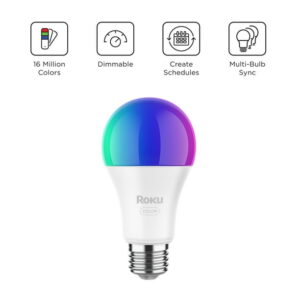 Roku Smart Home Smart Bulb SE (Color) with 16 Million Color Options, 12 Watts - Screw Base